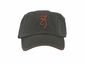 Twill Cap - w/3D Buck & Pipe -  Char