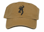 Twill Cap w/3D Buck & Pipe -  Wheat - Wheat