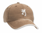 Twill Cap - 3-D Buckmark and Pipe -  Mocha