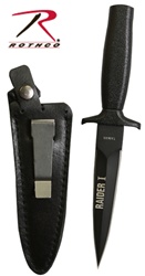 ROTHCO RAIDER I BOOT KNIFE - BLACK MATTE