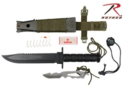 ROTHCO JUNGLE SURVIVAL KIT KNIFE - OD SHEATH/14''