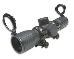 NcStar Rubber Tactical-Double Illumination Series Scope 4x30E Red/Gree Illuminated Ruby Lens, Rings