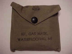 WWII Era M1 Gas Mask Waterproofing Kit