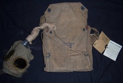 WWl U.S. C.E. Gas Mask, Uniform, & 2 Patches with Documents