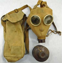 WW ll Japanese IJA Type 1 (Model A) Gas Mask