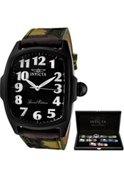 New Invicta Special Edition Watch with 4 Camo Leather bands, Model 1026, MSRP $495