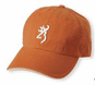 Twill Cap w/3-D Buckmark & Pipe Brim - Terra Cotta