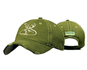 Deer Cap Olive Green w/Frayed Bill -